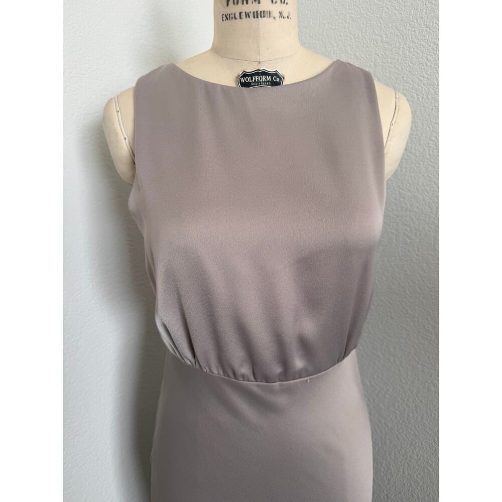 BHLDN Free People | Dove Grey Bias Cut Maxi Slip Dress size 6 - Picture 7 of 15